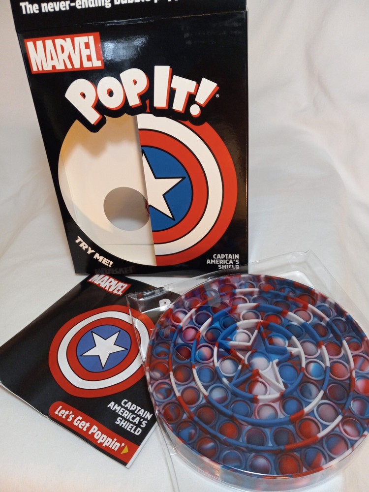 Marvel Bubble Pop It Game Captain Americas Shield