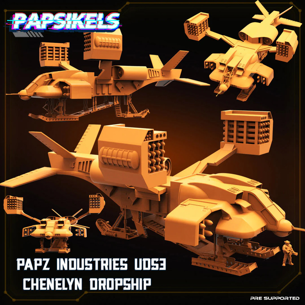 UDS3 Chenelyn Dropship | Sci-Fi Specials | Papsikels | Sci-Fi Tabletop TTRPG Min