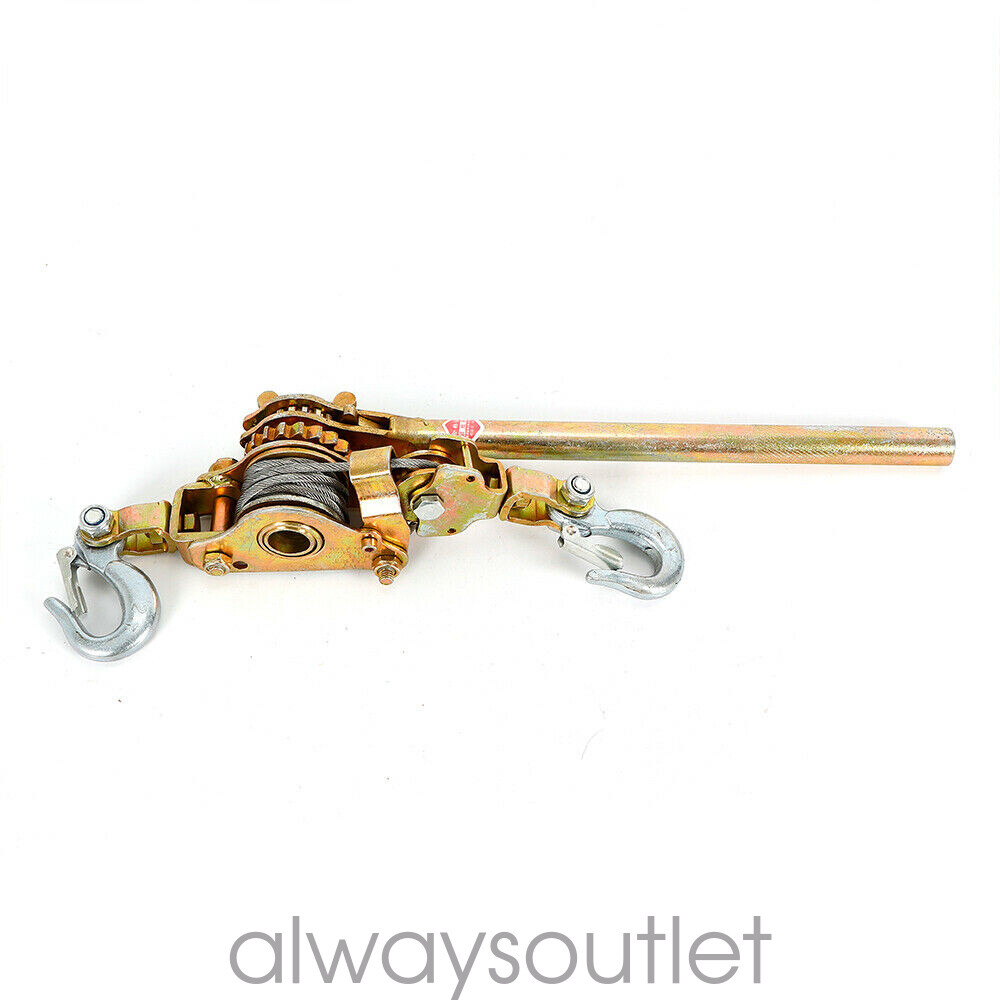 Heavy Duty Hand Puller 4400LB 2TON Winch Pull Hoist Come Along Cable Lever Too