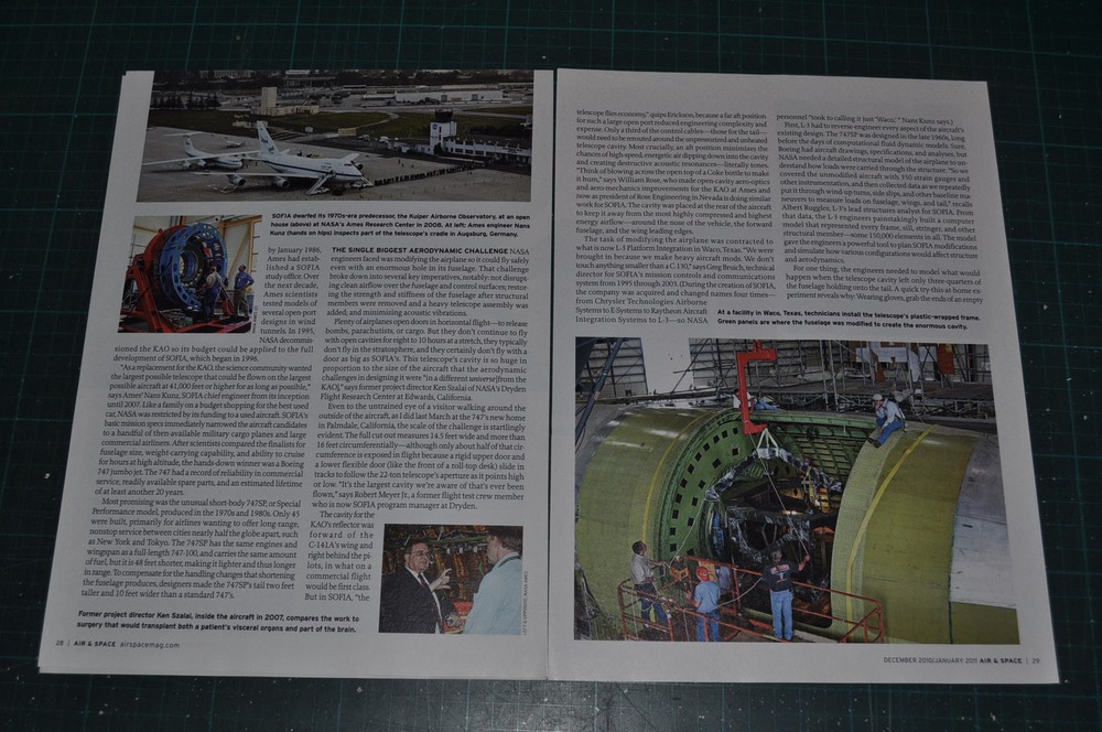 2010 magazine article about SOFIA, Stratospheric Observatory on 747 airplane