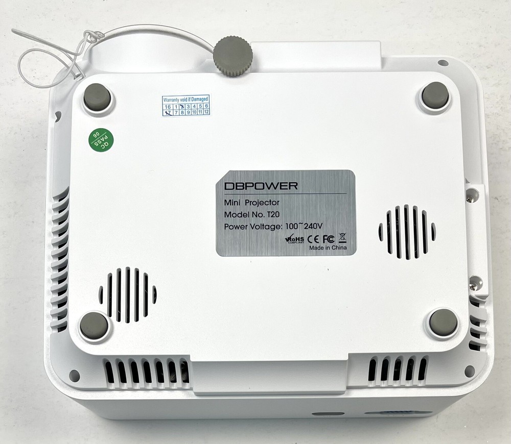 DBPOWER LED Light Source Smart Mini Projector Model T20 SKU: PJ0703 Tested EUC