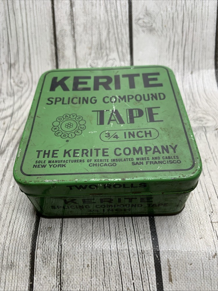 Antique Advertising Tin Kerite Splicing Compound Tape
