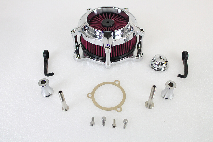 Chrome Exposed Filter Air Cleaner Kit fits Harley Davidson