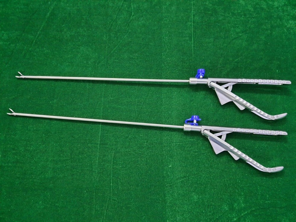 2pc Laparoscopic Needle Holder Curvd Jaw 5mmx330mm Endoscopy Instruments