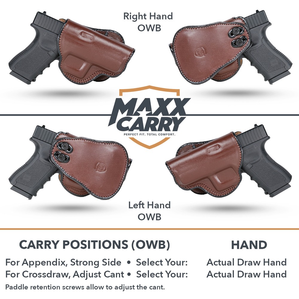 PADDLE HOLSTER FOR SIG SAUER P320 COMPACT OWB PADDLE WITH ADJUSTABLE CANT.