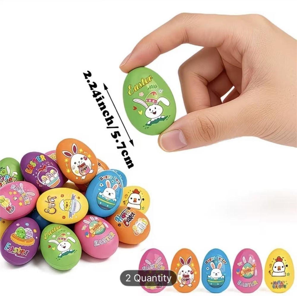 30 Set Plastic Easter Egg Shells with Removable Lids, Perfect As Easter Party