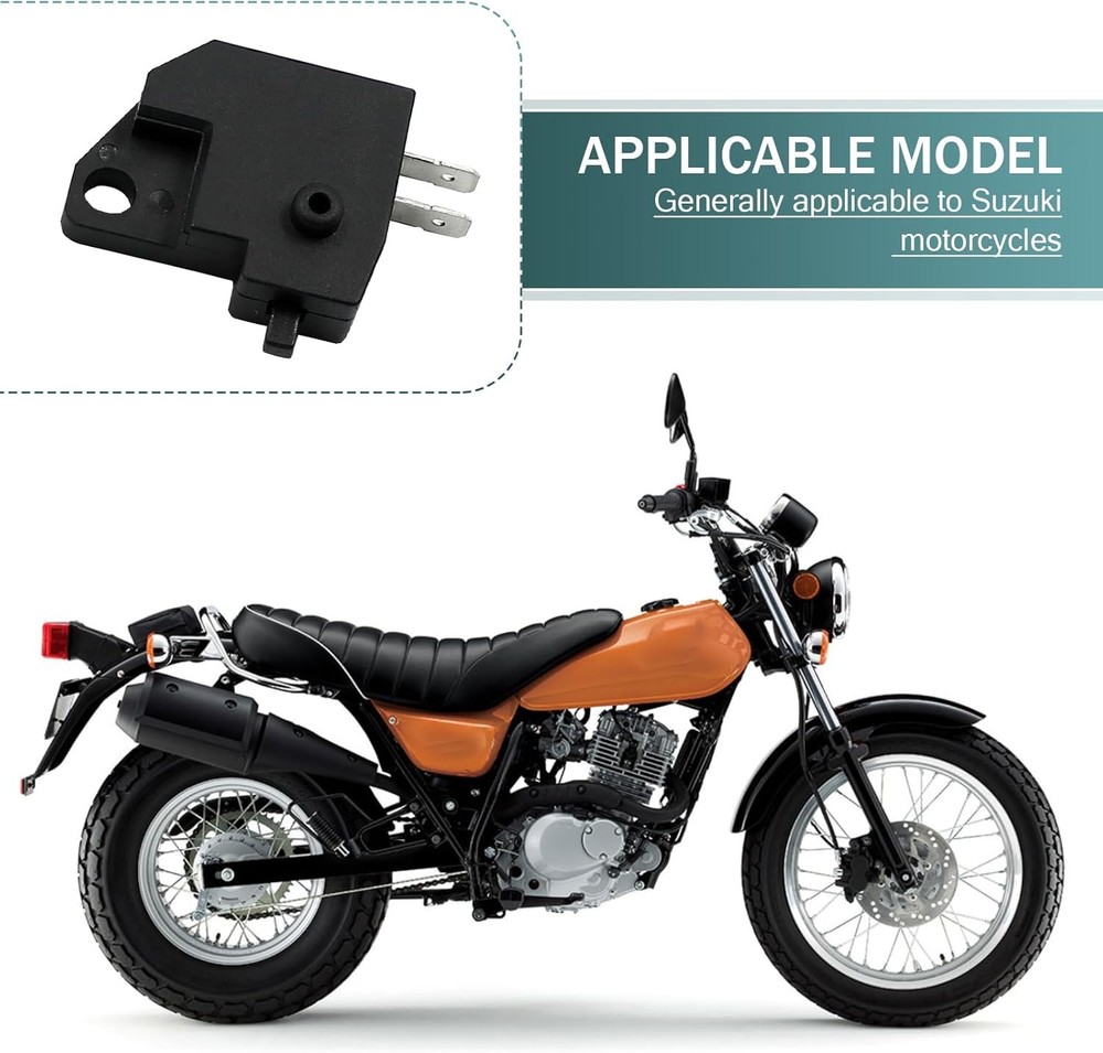 Motorcycle Front Brake Light Stop Switch, Square Type Upper Pump Black