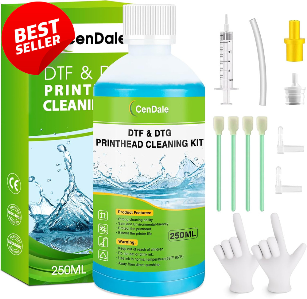 DTF Cleaning Kit 250ml Printer Solution Universal Print Head Cleaner US