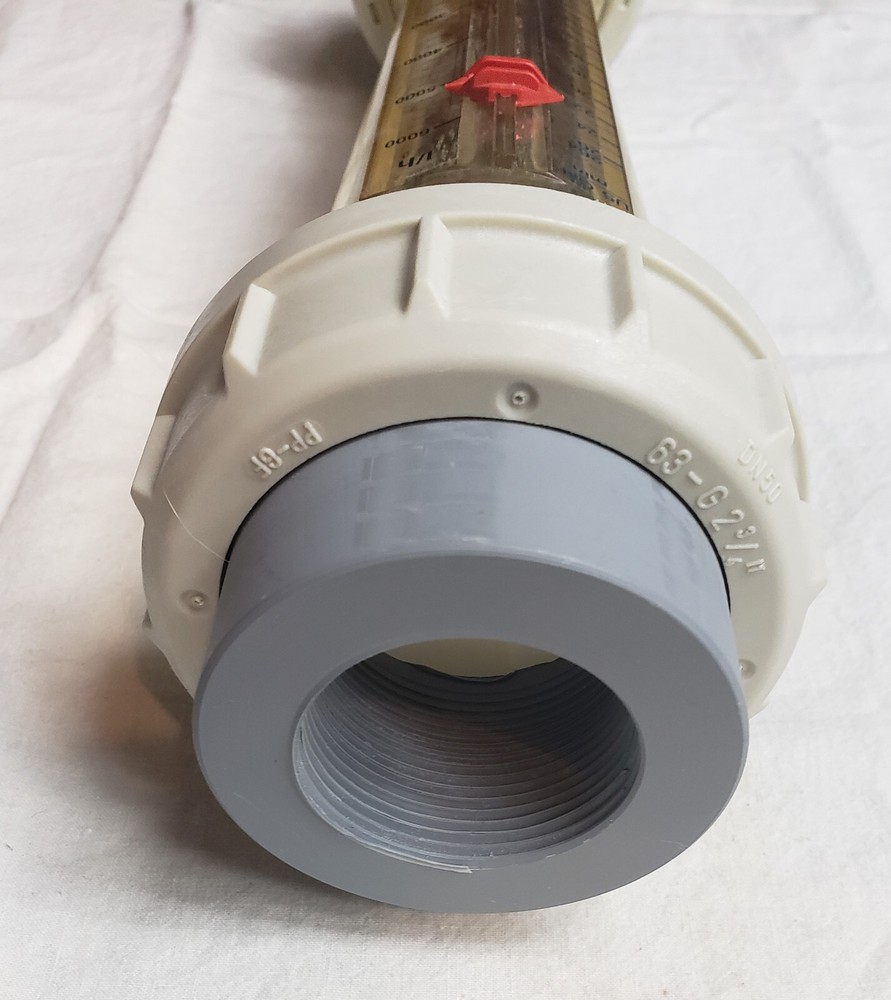 Large 600-6000 l/h Flow Meter , Conical Float , Variable Area , 16 1/2" long