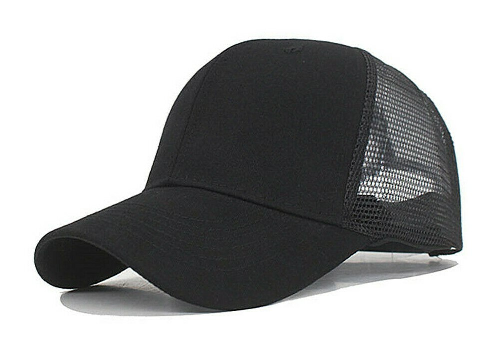 Trucker Hat Plain Mesh Back Solid Snapback Baseball Cap Visor Blank Hats Caps