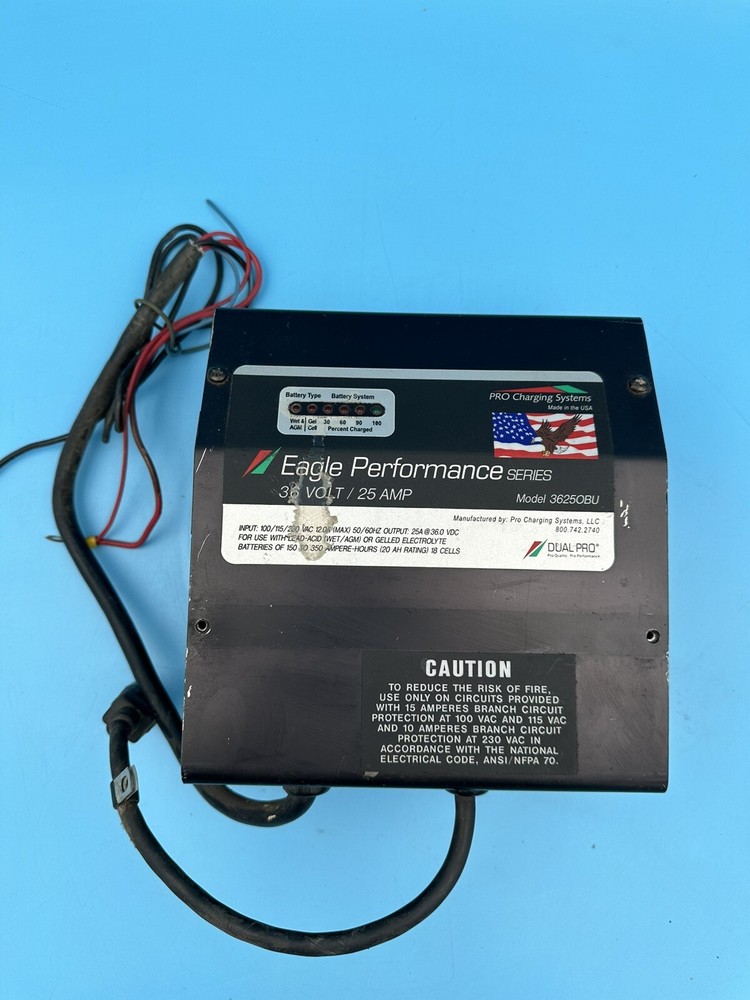 Battery Charger 36 volt 25 amp Eagle Performance Dual Pro Pro Charging