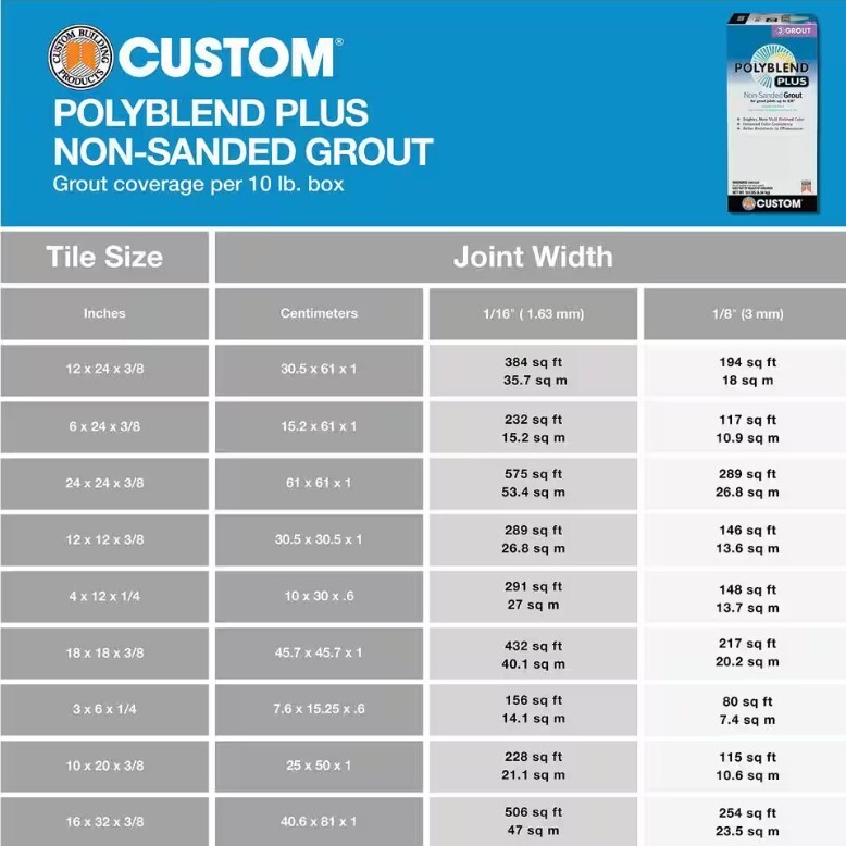 Custom Building Products Polyblend Plus Non-Sanded Grout Arctic White - 10 lb.