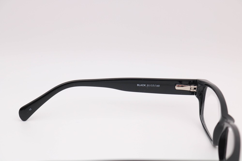 Modern Optical Slick Black Rectangle Eyeglasses Frames 51-17-140