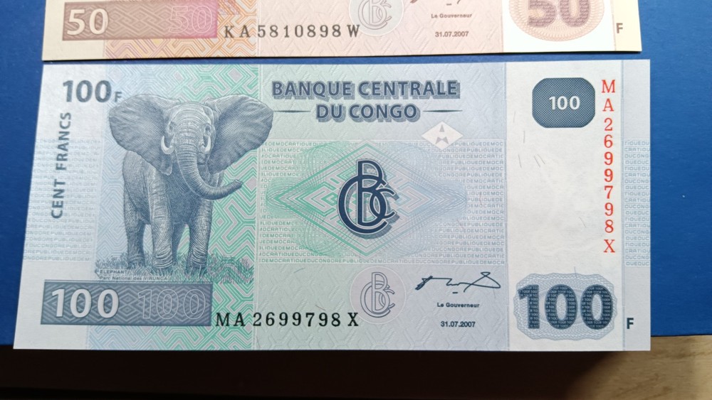 Congo 10 50 20 10 Centime UNC 2003 and 2007