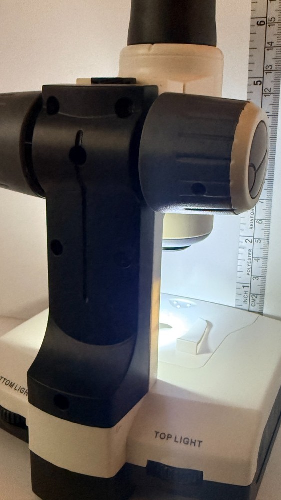 Motic LM-100 Microscope Kit WORKING w Case Sample Slides Tools Student Lab Set