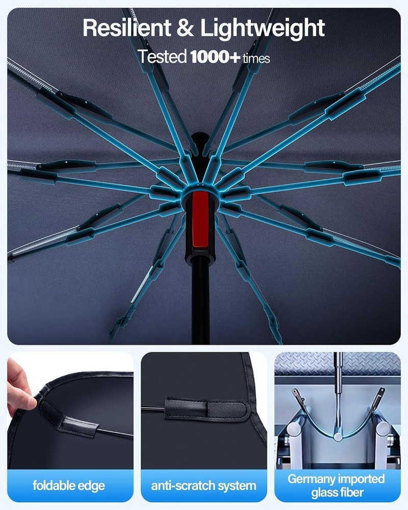 Windshield Sunshade, Foldable with UV Reflector, (57 in. x 31 in.)