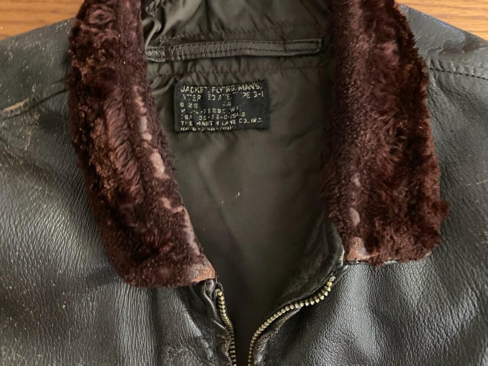 Vietnam Era Leather Flight Jacket. Size 44
