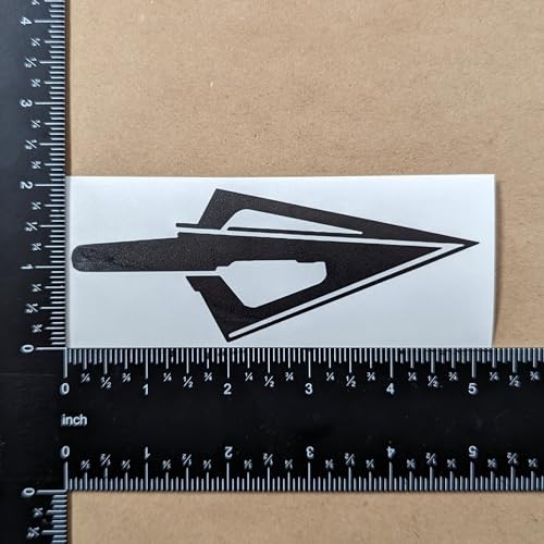 Bow Hunting Decal 4 Pack: Compound Bow, Tree Stand, Arrow Head, Large ~5" Black