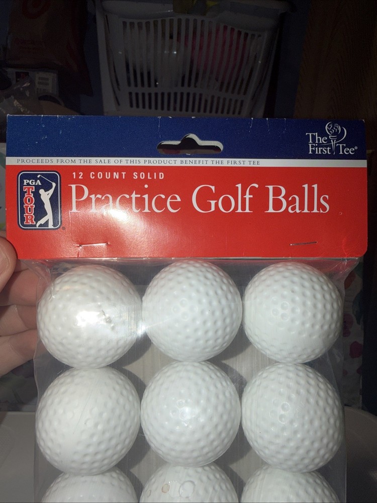 PGA Tour -12 Count Plastic Practice Golf Balls Solid Training Swing Simulator