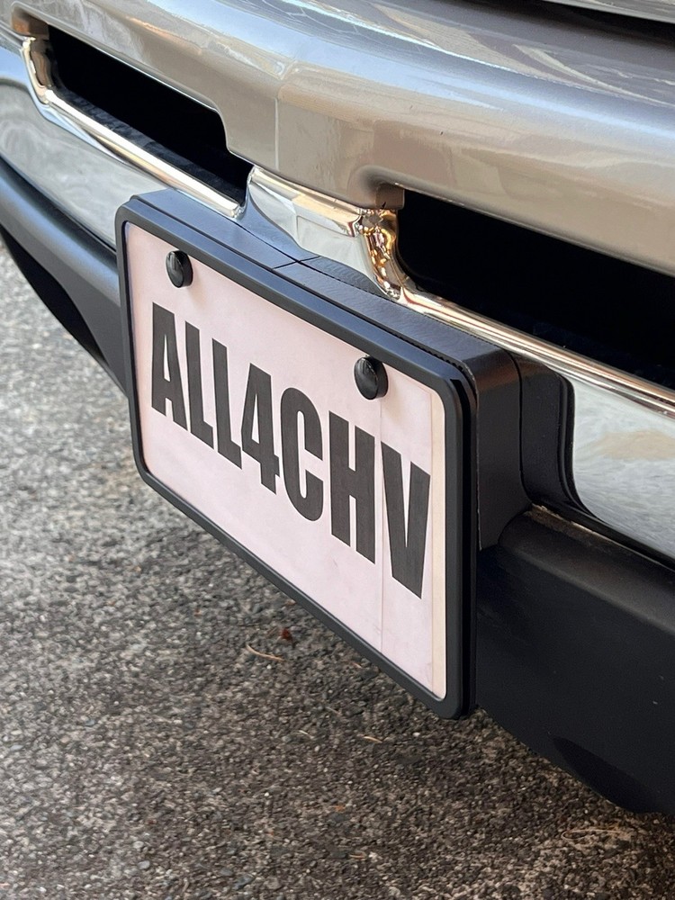 2003-2007 Front License Plate Bracket Chevrolet Silverado Flat Mounting Surface