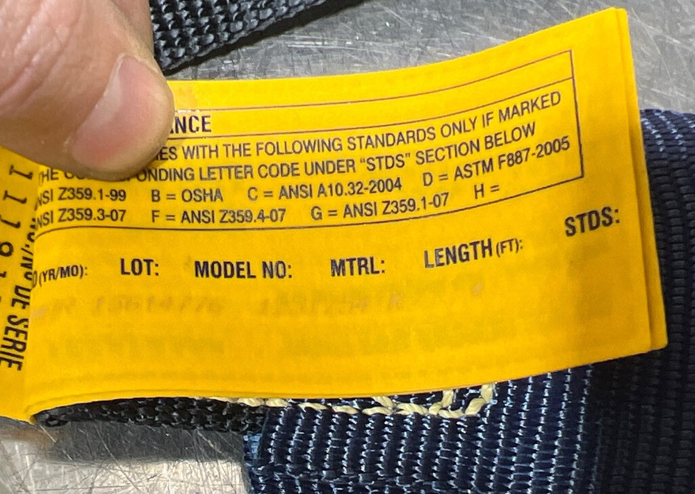 DBI SALA 1231254 4’ Web Lanyard Nos Surplus