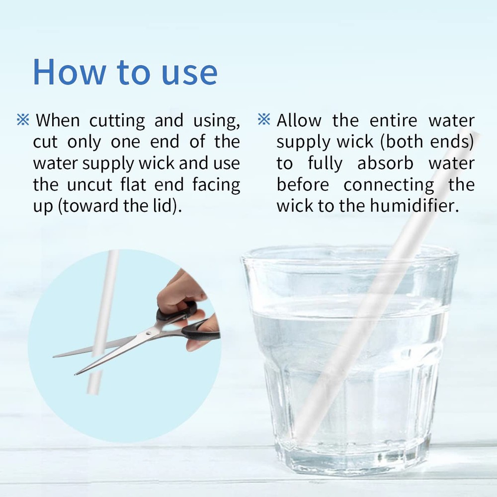 10 Pieces Humidifier Sticks Cotton Filter Refill White