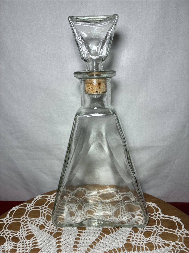 Unique Triangular Mid Century Liquor Bottle Marked 55 11 76
