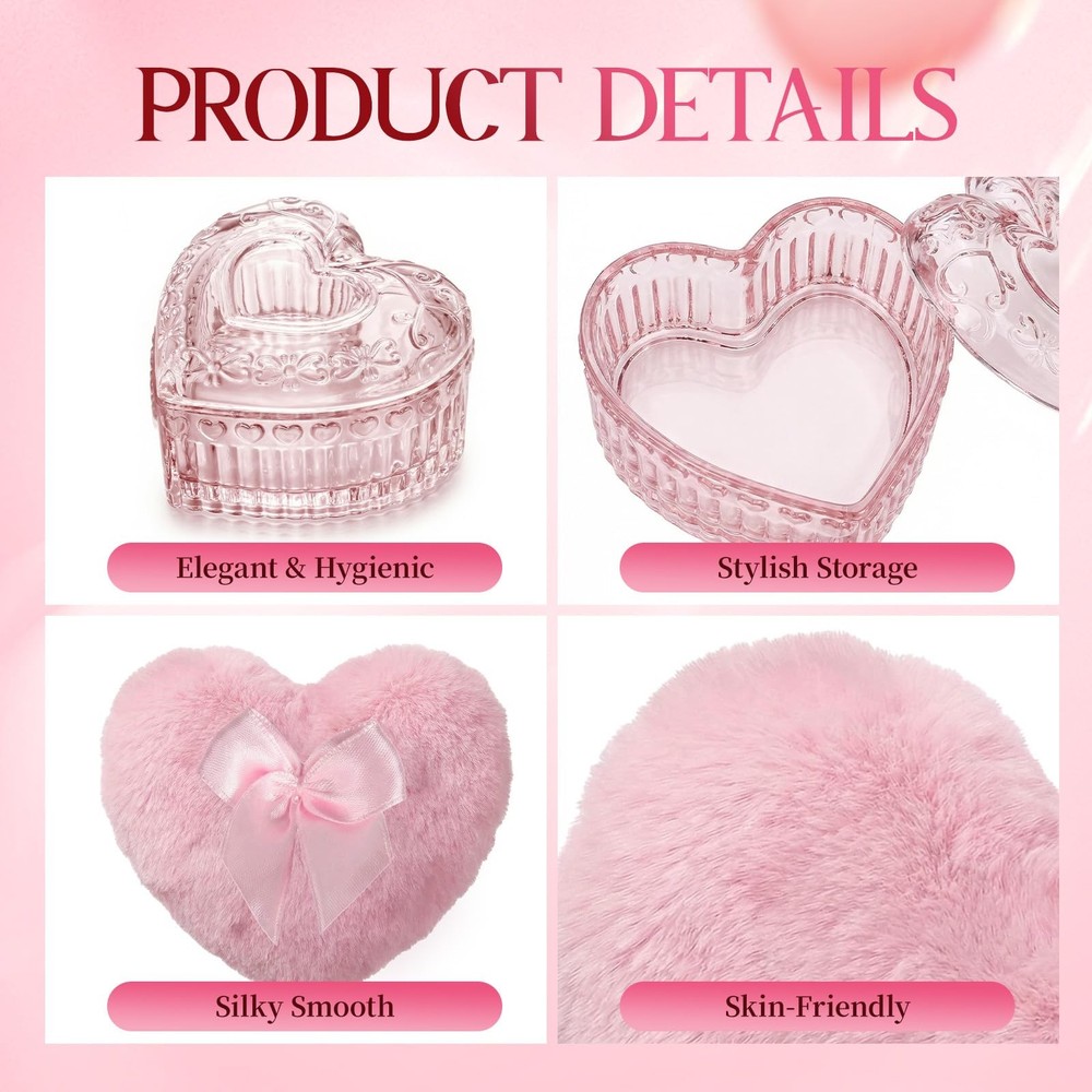 Soft Washable Velour Puff Container for Wet/Dry Makeup Application
