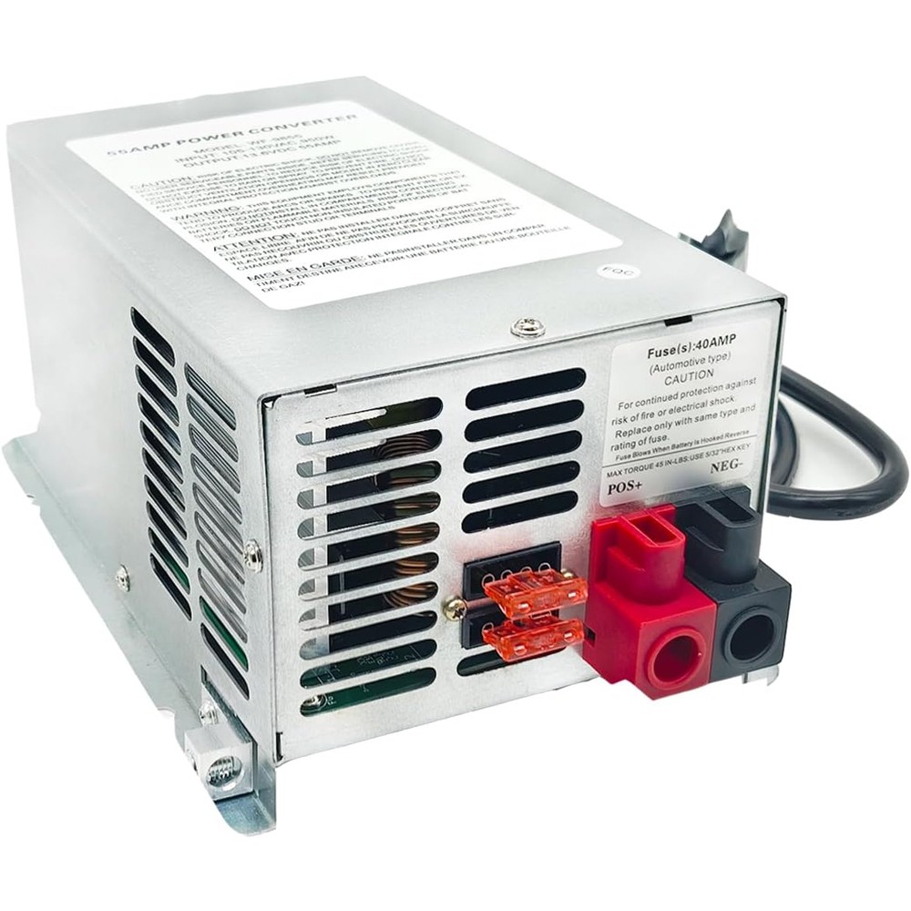 Converter 55 Amp Deck Power Converter Charger For RV Trailer Camper WF-9855 12V