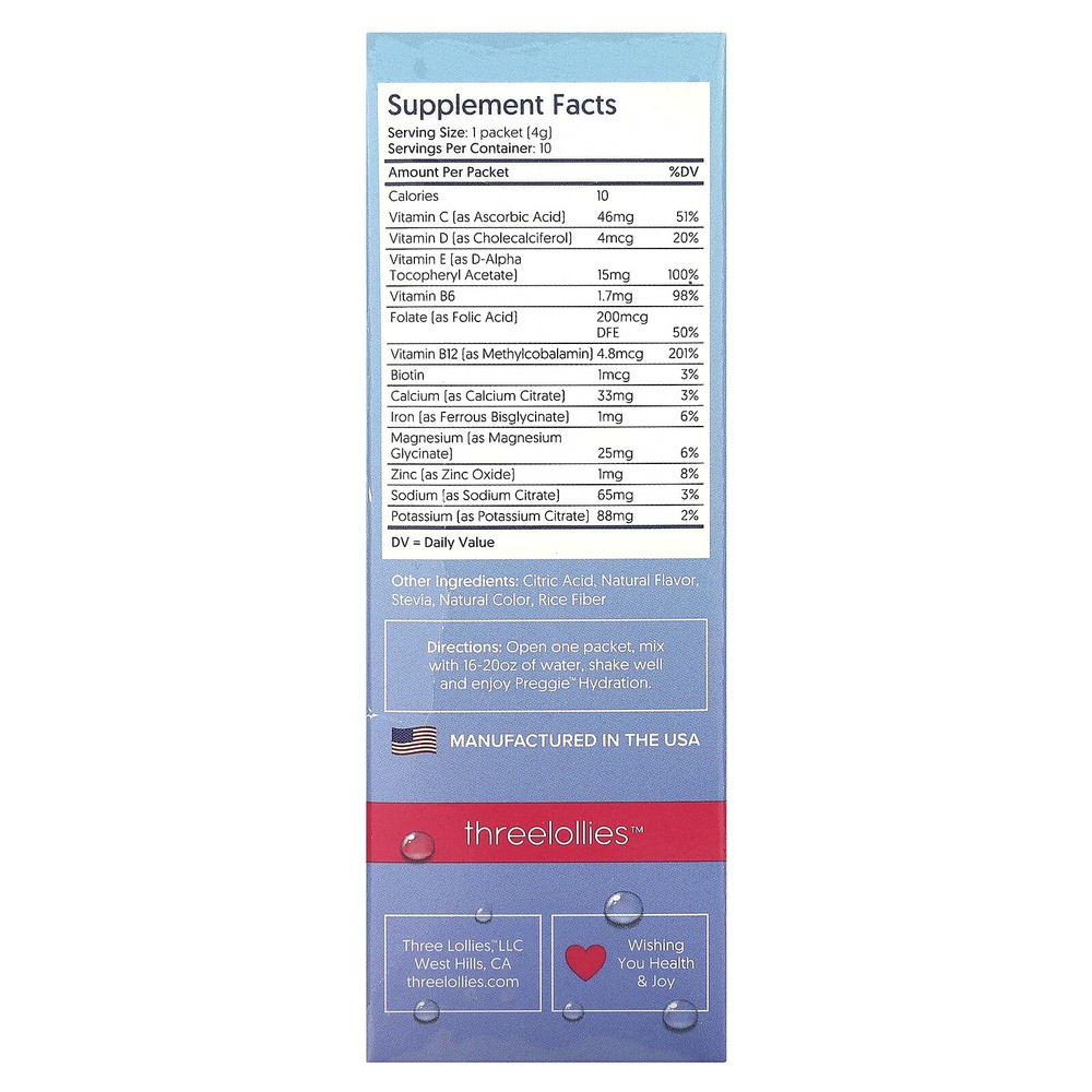 Hydration, Mixed Berry , 10 Packets, 0.14 oz (4 g) Each