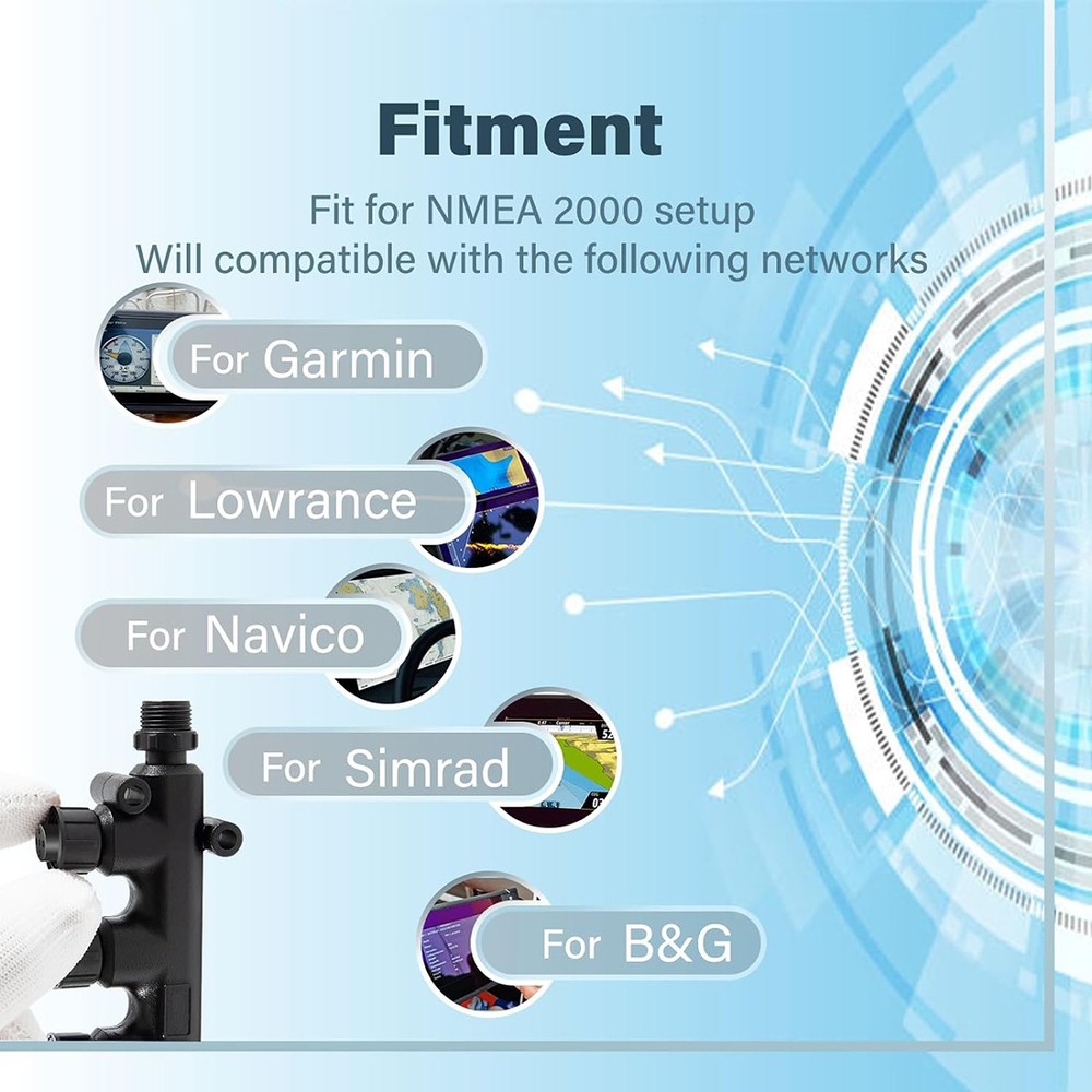 Replacement for Garmin NMEA 2000 Multi-Port T-Connector