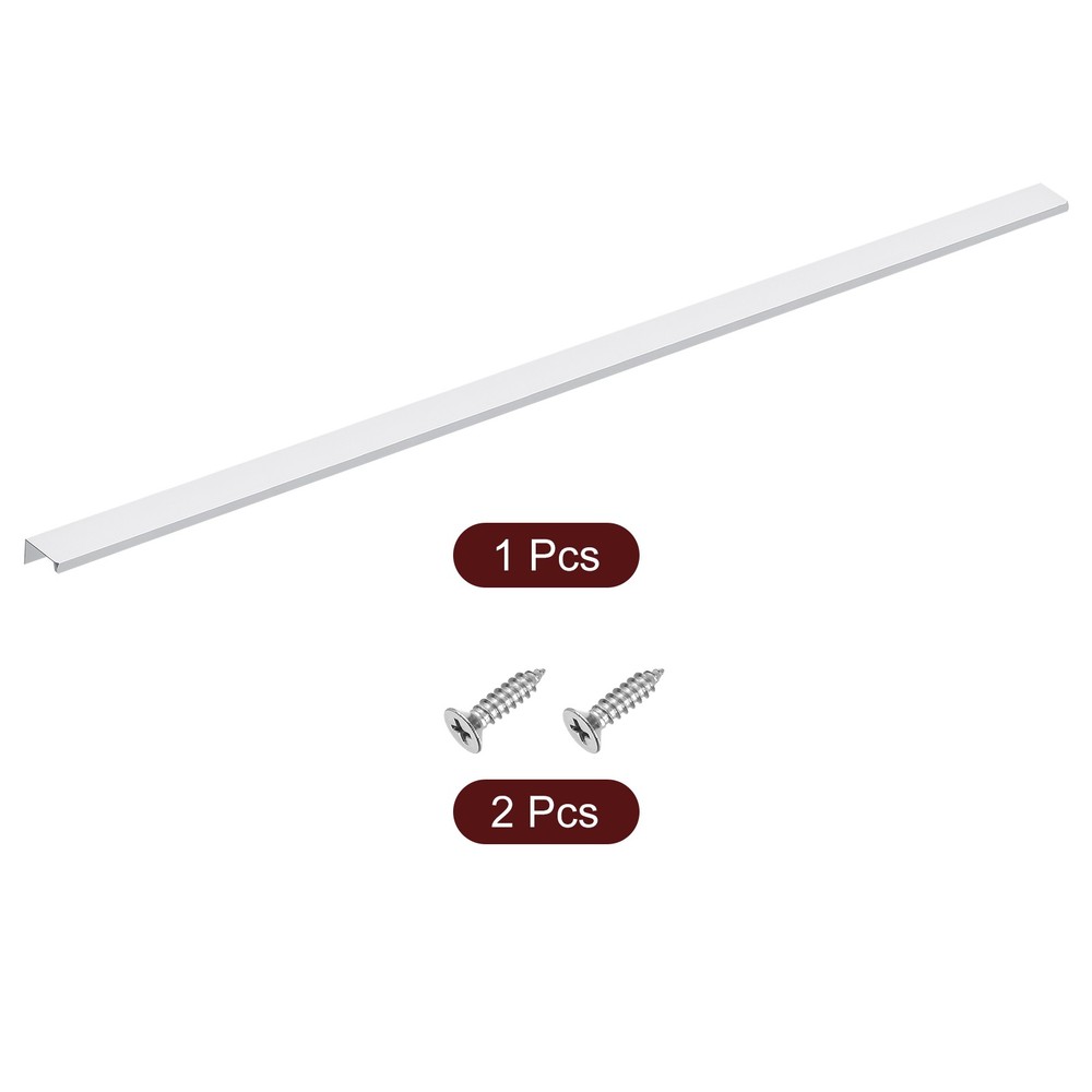 Cabinet Edge Finger Pull, 1pcs 800mm / 31.5" Hidden Cabinet Pulls, Silver