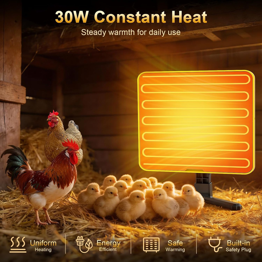 Brooder Plate for Chicks 50–158? Chick Heat with Smart yellow