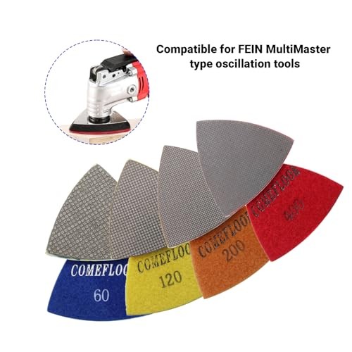 Triangular Diamond Polishing Pads for Corner Edge, Electroplated Sanding 400#