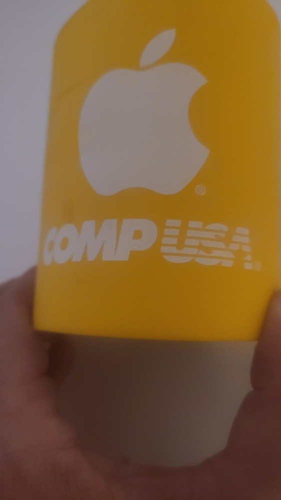 COMPUSA Apple logo koozie