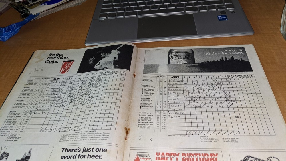 1976 New York Mets Baseball Scorecard Program READ