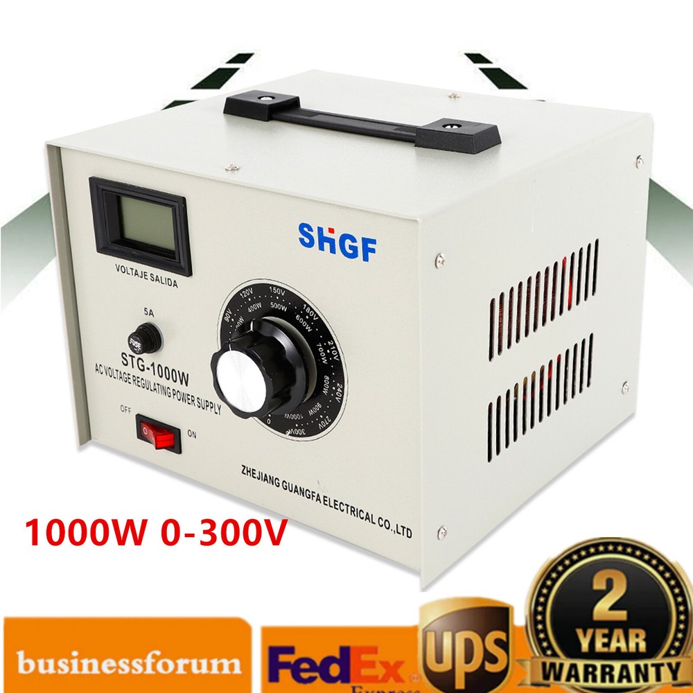 STG-1000W Variable Variac Auto Transformer Voltage Regulator Metered 0-300V