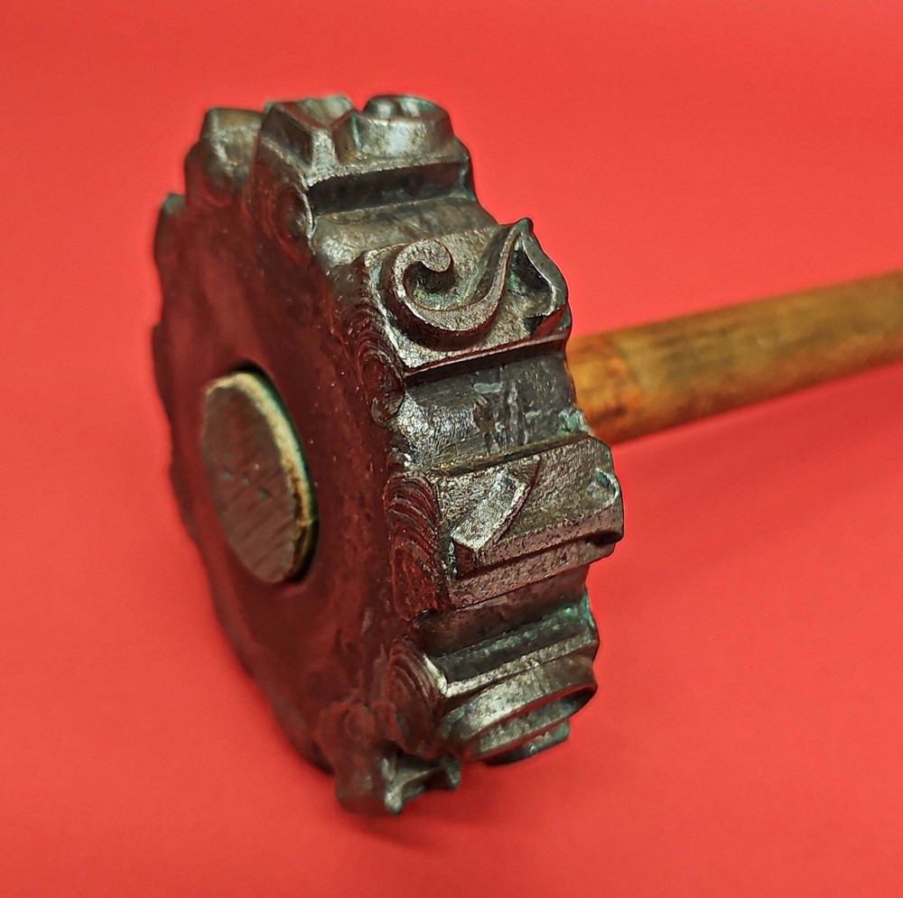 Antic Wood Log Marking Tool Hammer