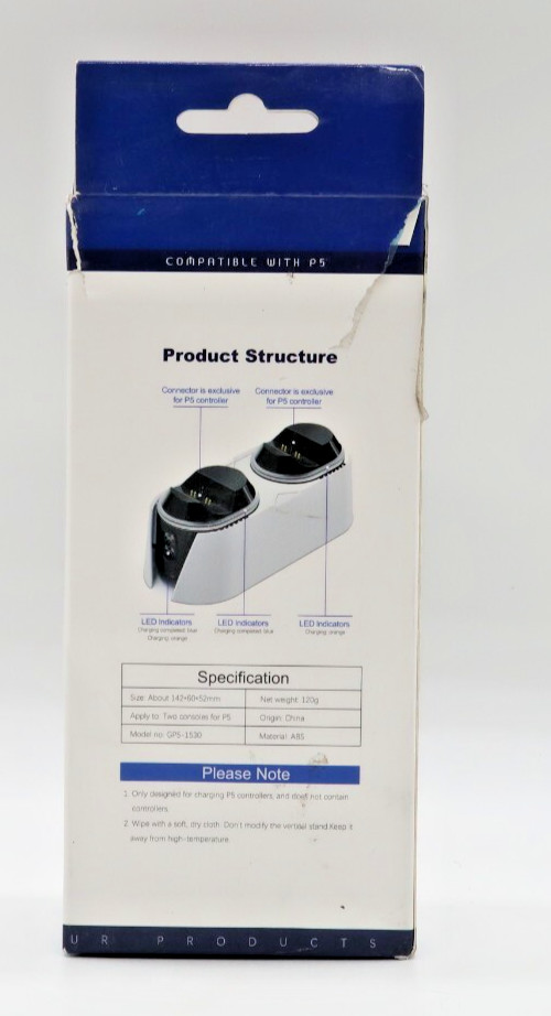 PS5 Controller Dock GP5‑1530 Multifunctional Charging Station Open Box