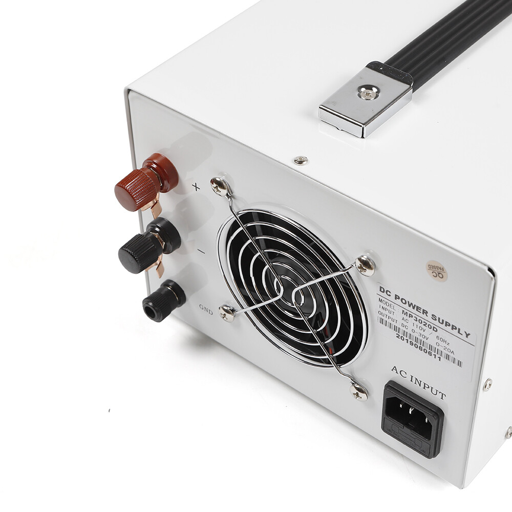 DC Power Supply Variable 30V 20A Adjustable High Precision Digital & Power Cord