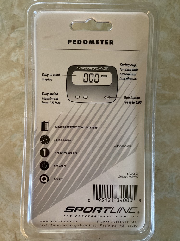 SPORTLINE Electronic Pedometer Walking Jogging Step Count & Distance Tracker