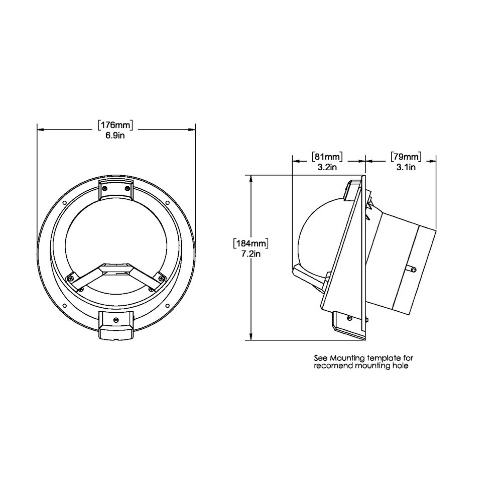 Ritchie Bn-202 Bulkhead Compass 4.5" - Combining Inclinometer