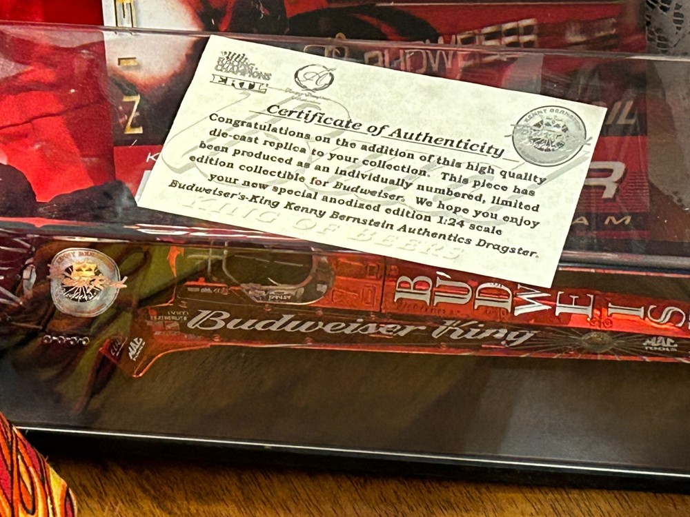 Kenny Bernstein signed memorabilia