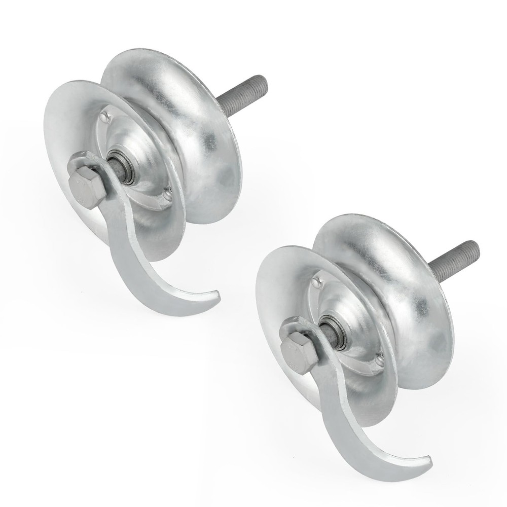 2 Pack 5 Galvanized Steel Sliding Gate Pipe Track Rollers for 1-5/8