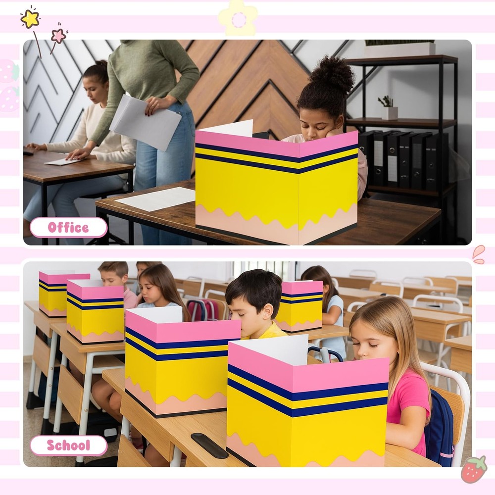 24pcs Privacy Folders for Students, Classroom partition Desk Privacy Barrier,...