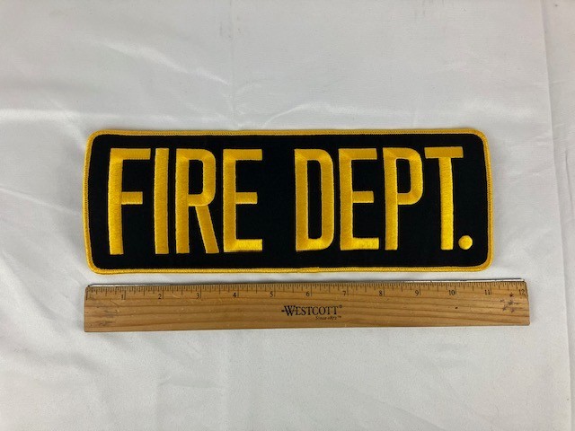 Fire Department Back Patch – 11" x 4" (Set of 3)