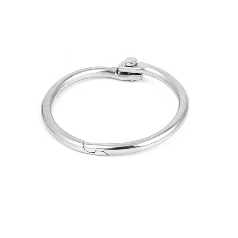 Office Folder Document Binding Loose Leaf Rings Hook 30mm 1.2" Dia 18 Pcs