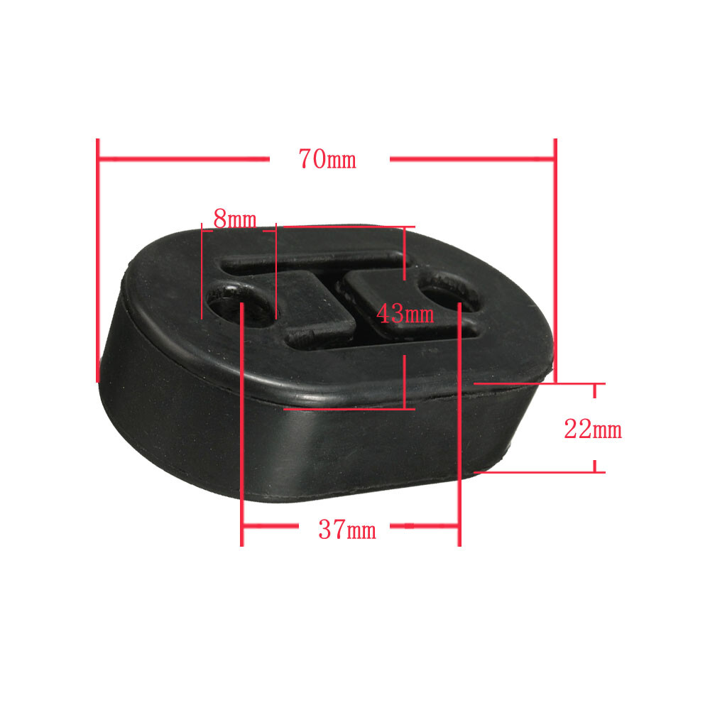 2Pack Heavy Duty Rubber Exhaust Tail Pipe Mount Bracket Hanger Bushing Insulator