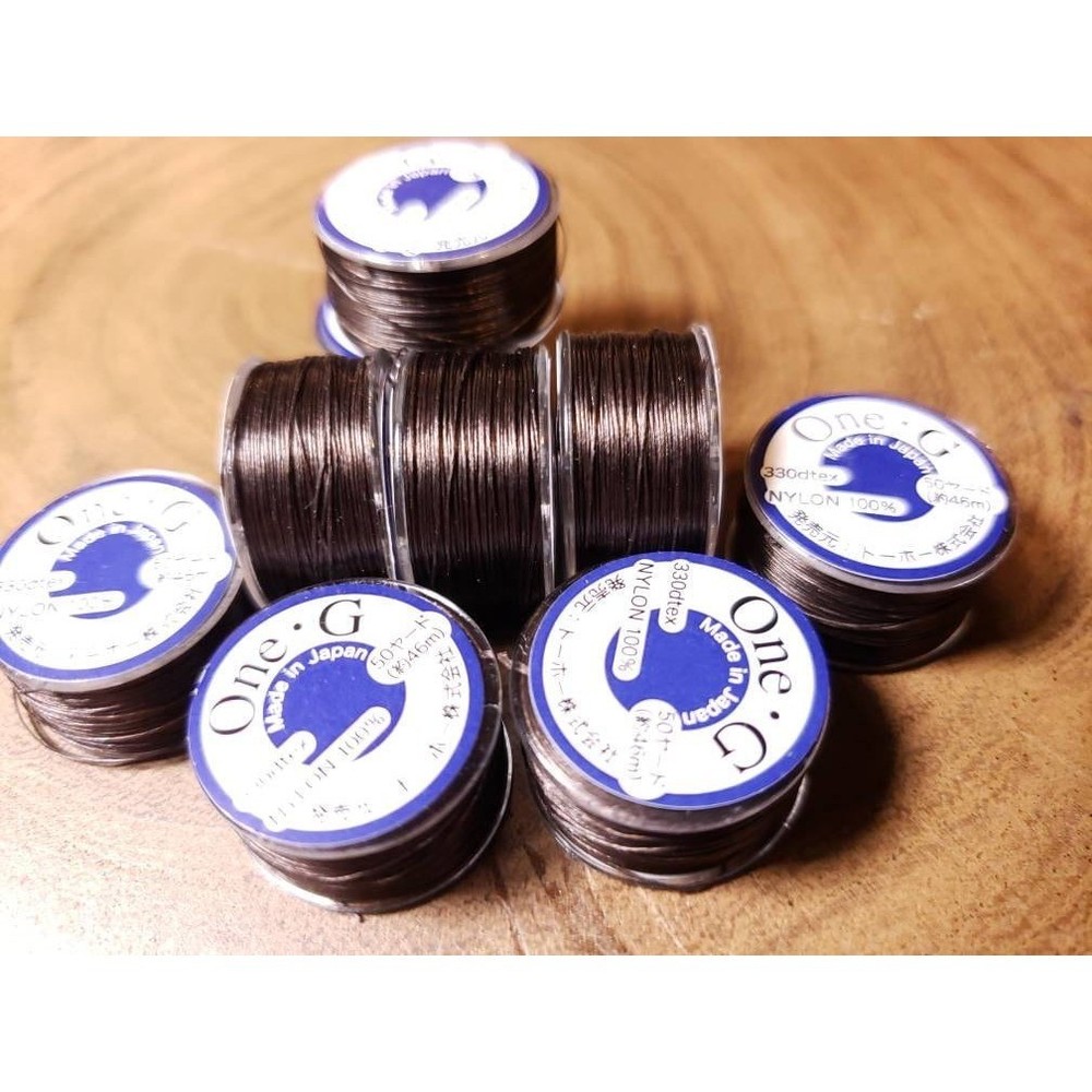 Brown One-G Toho Beading Thread 50 yards on Spool