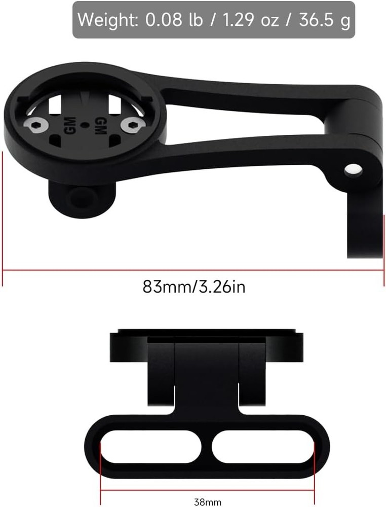Out Front Bike Computer Mount, Angle Adjustable - 38mm Mount